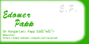 edomer papp business card